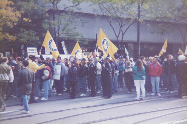 Steelworkers at the Metro Days of Action rally