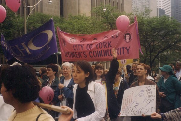 Women&#039;s March Against Poverty - &#039;Harris Brain has been cut!&#039;