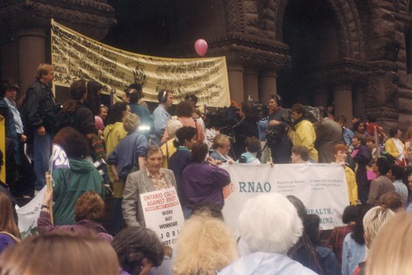 Women&#039;s March Against Poverty - Gathering at Old City Hall