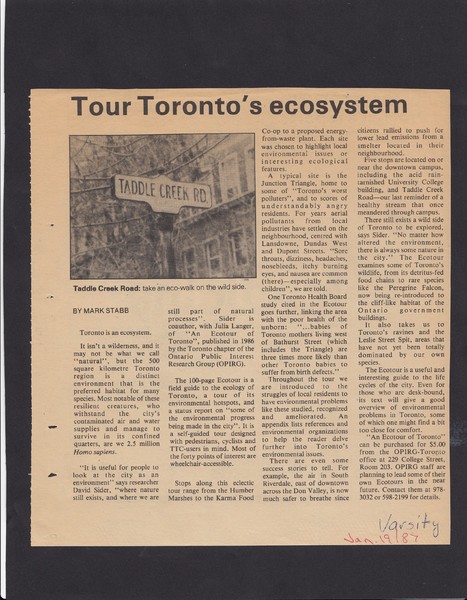 Tour Toronto's Ecosystem