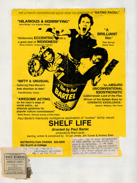 Paul Bartel&#039;s Shelf Life at The Metropolitan Cinema