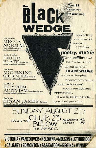 Black Wedge tour poster: Saskatoon