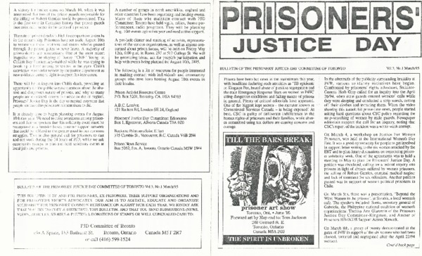 Prisoners&#039; Justice Day Bulletin