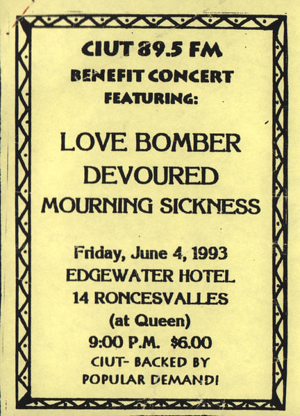 Mourning Sickness - Edgewater Handbill