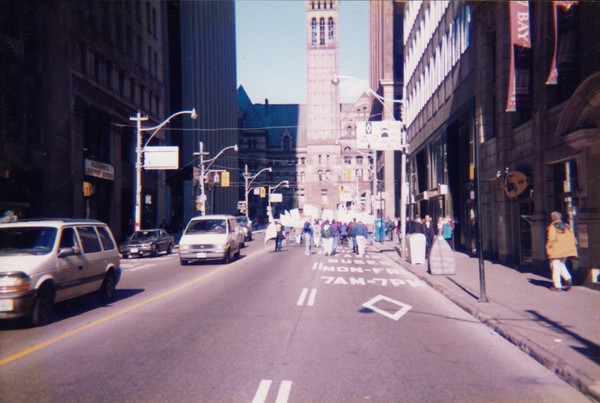 Marching up Bay Street