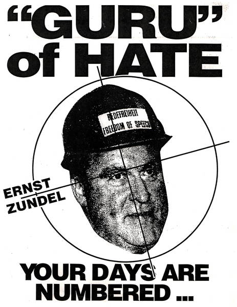 Guru of Hate Anti- Ernst Zundel Poster