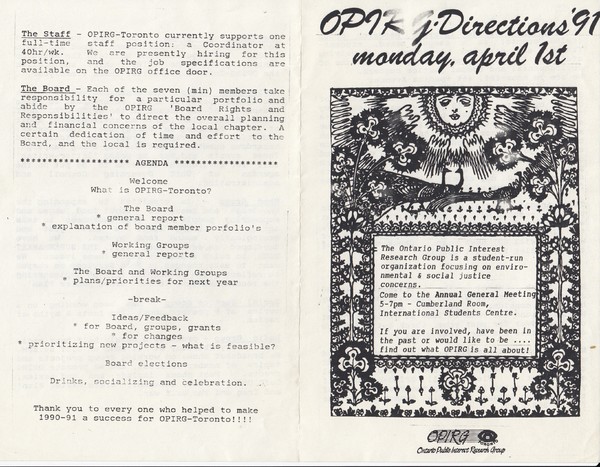 OPIRG 1991 Annual General Meeting 