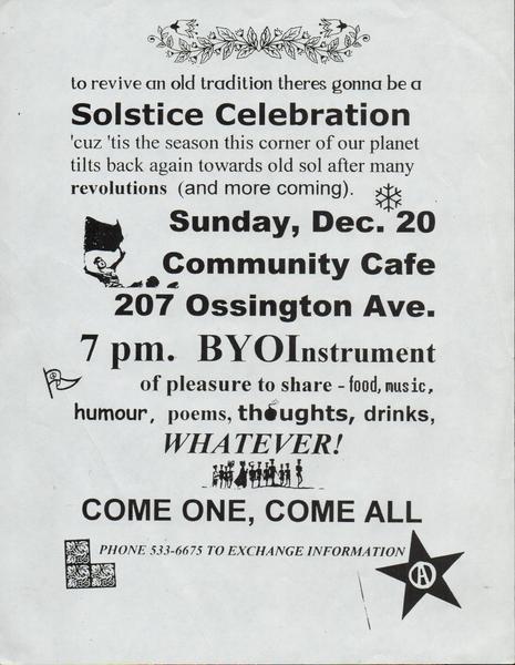 Poster for Solstice Celebration