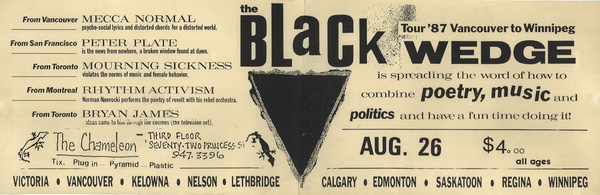 Black Wedge tour poster: Winnipeg